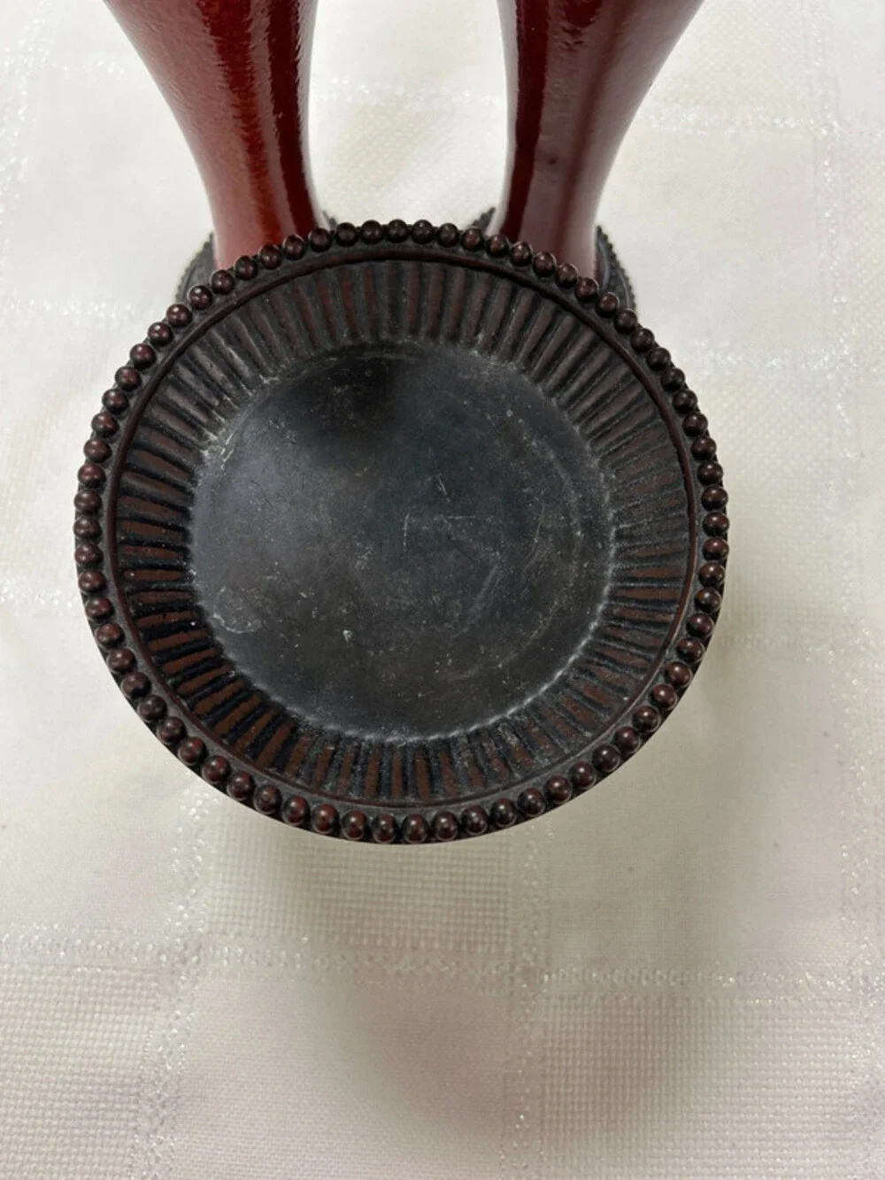 Party Lite moroccan spice rusty red ceramic candle holders set of three - Picture 7 of 9